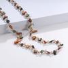 Vintage Bohemian Multicolored Shell Beaded Double-Layer Necklace Trendy Vacation Stacking Long Necklace Jewelry