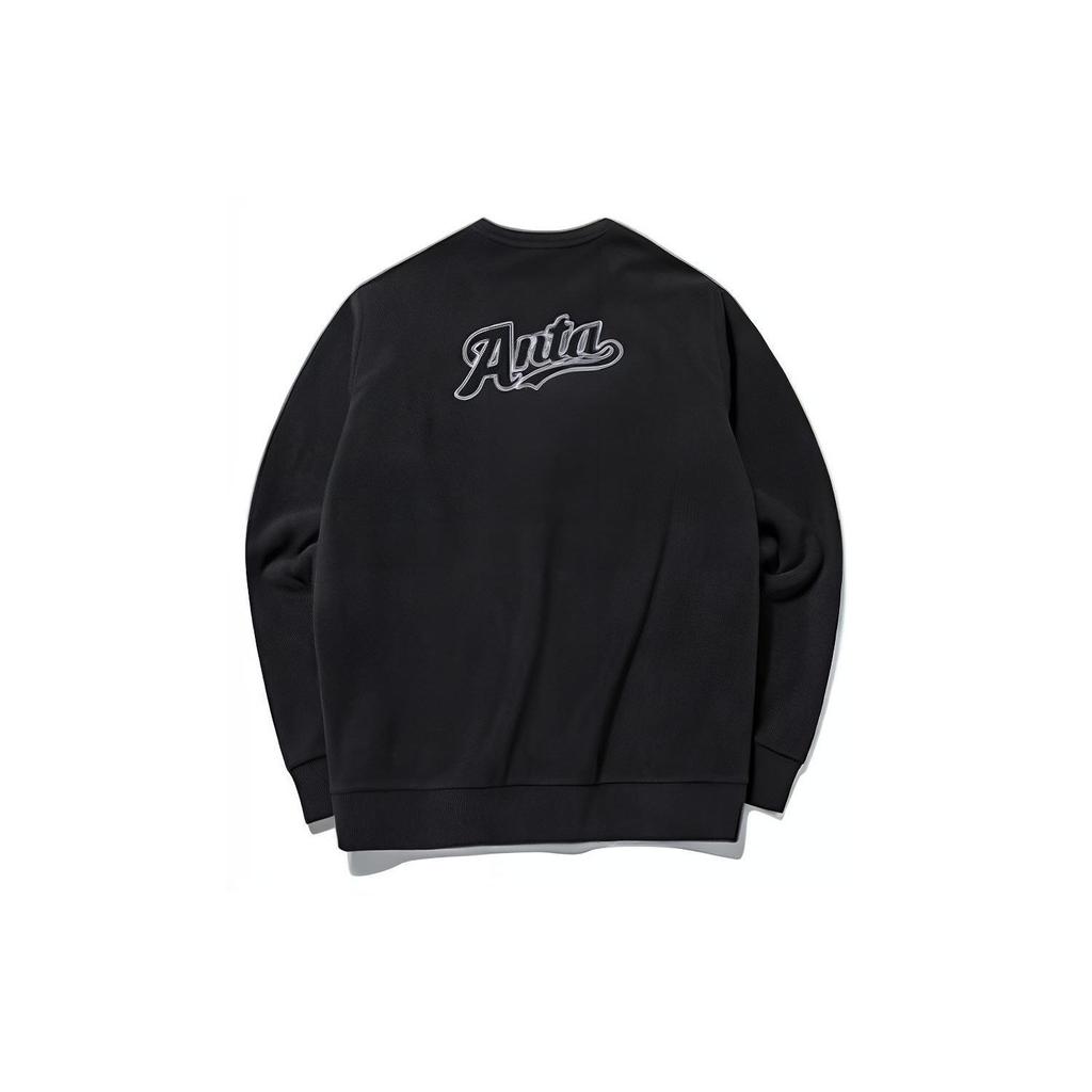 Anta Lifestyle Serie Brief Rundhals Pullover Warmes Sweatshirt Unisex Sweatshirt Basic-Schwarz 952148734-4