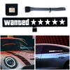 Wanted 5 Star Car Windshield Glow Panel Electric Marker Lamp Blue LED Decoration Light Sticker Flashing Lights