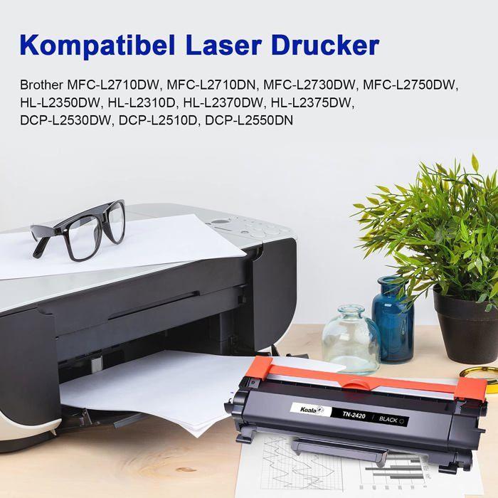 Cartouche de Toner - 1001 PILES BATTERIES - TN2420 - Noir - Pack de 2 - Haute capacité