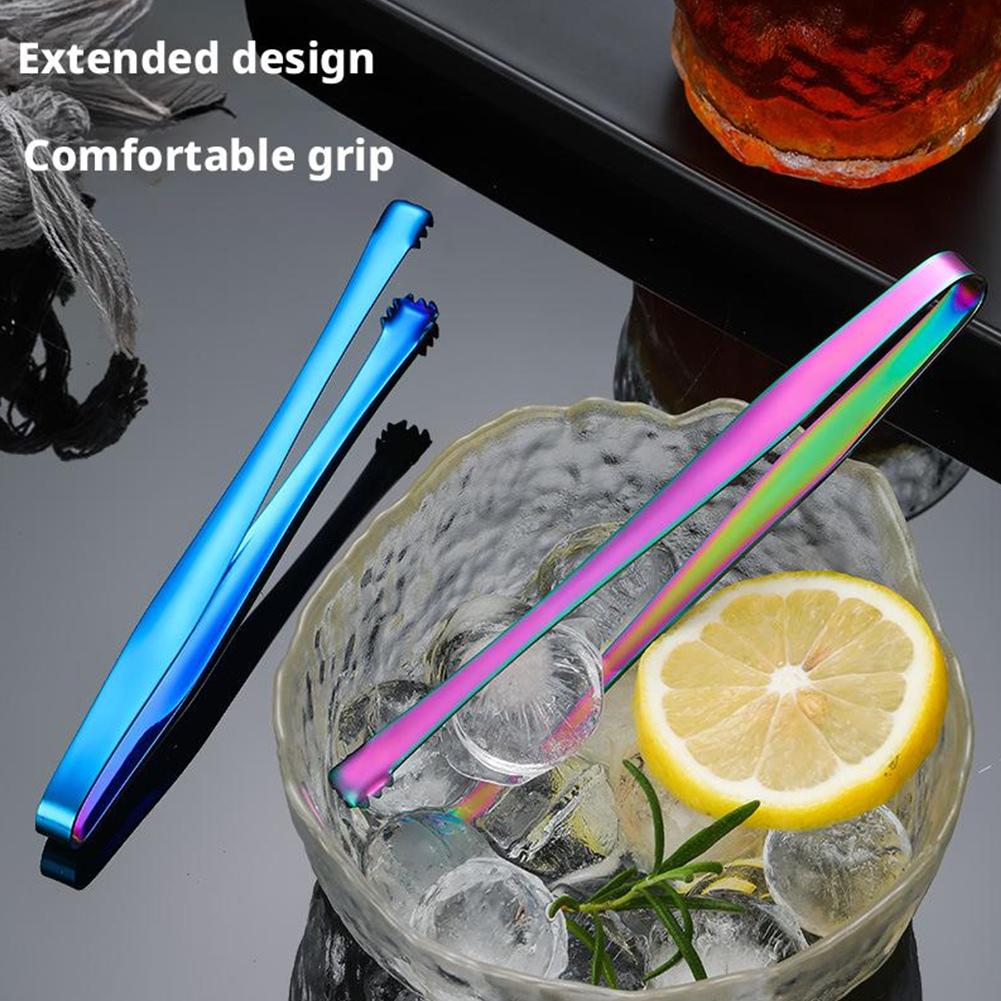 Steel Kitchen Food Tongs Non-Slip Ice Clip With Teeth BBQ Pastry Baking Clamp Tools Kitchenware Cooking Utensils