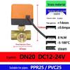 Electric Copper Ball Valve, Two/Three-Way Control, for 220V, 12V, 24V Systems - Ideal for AC, Fan Coil, Solar Applications, 4-Point Connection
