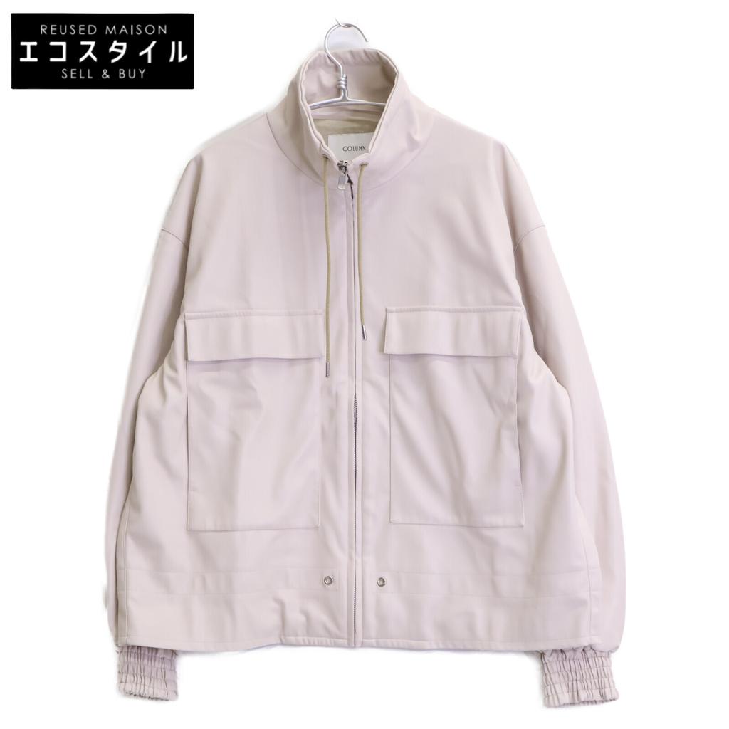 COLUMN 22AW Vigan Leather Track Blouson Jacket M beigeUsed
