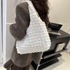 Small fresh bubble casual personality winter large capacity commute pleated portable shopping bag shoulder tote bag