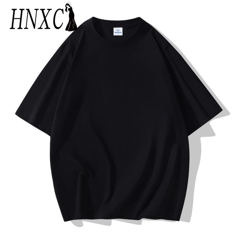 HNXC Cotton Short Sleeve T-shirt Men's Fashion Loose Half Sleeve Shirt Printed Compassionate Shirt