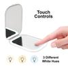 Lighted Double Sided Makeup Mirror with 40 LED Lights 10X Magnification Touch Control Compact Design Vanity and Travel