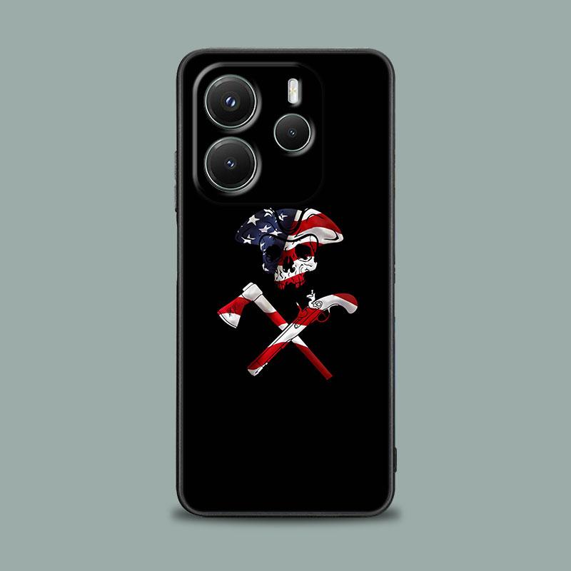 Phone Case for Xiaomi Redmi 15C 14C 12C 13C Redmi Note 15 14 13 12 11 10 Pro Plus 12S Silicone Soft Cover American USA Flag Star