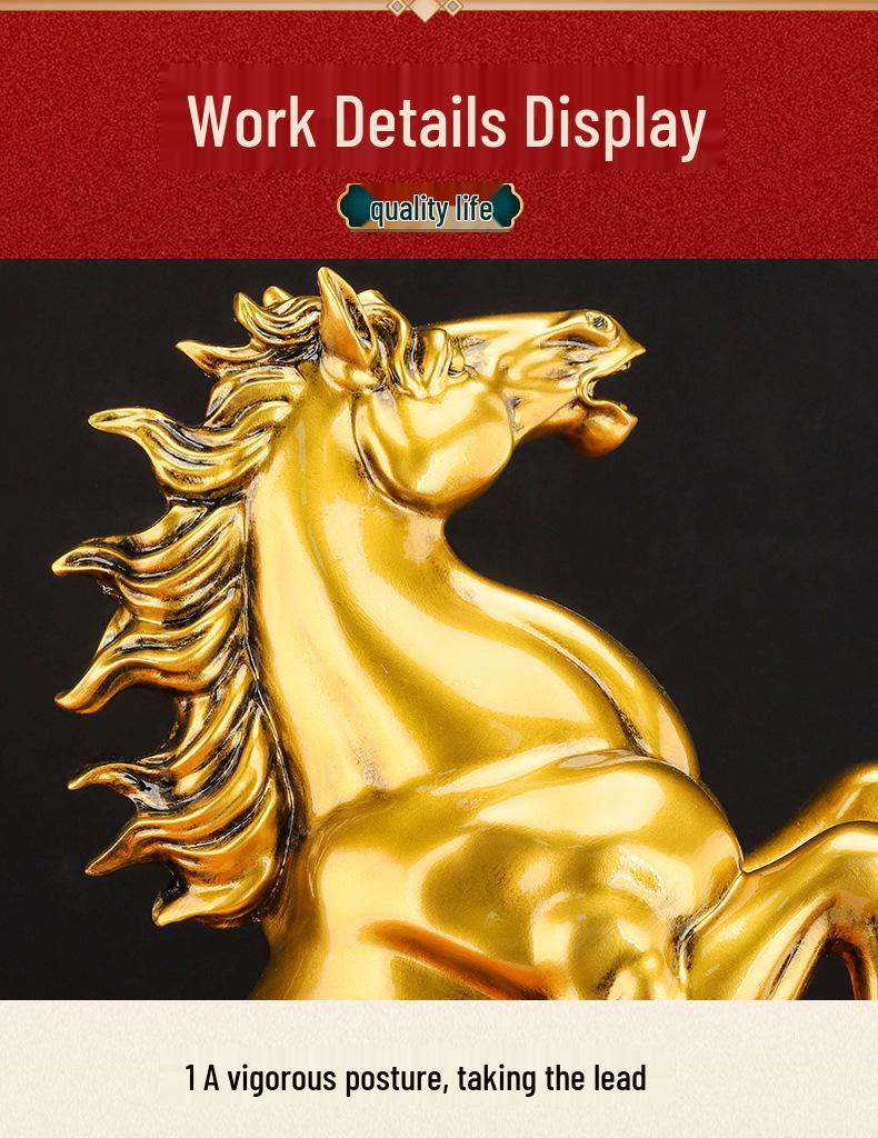 Zodiac Horse Figurine: Symbol of Success for Home or Office Décor.