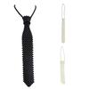 Vintage Pearl Necktie Collarbone Necklace for Women Men Elegant Adjustable Neck Ties Nightclub Party Stage Accessories