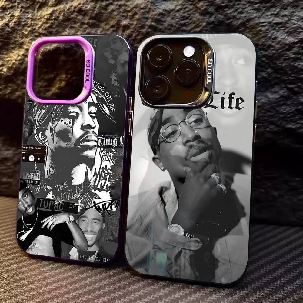 2Pac Hip Hop Singer Phone Cases For IPhone 17 16 15 14 13 12 11 Plus Pro Max Pro Color Matte Cover