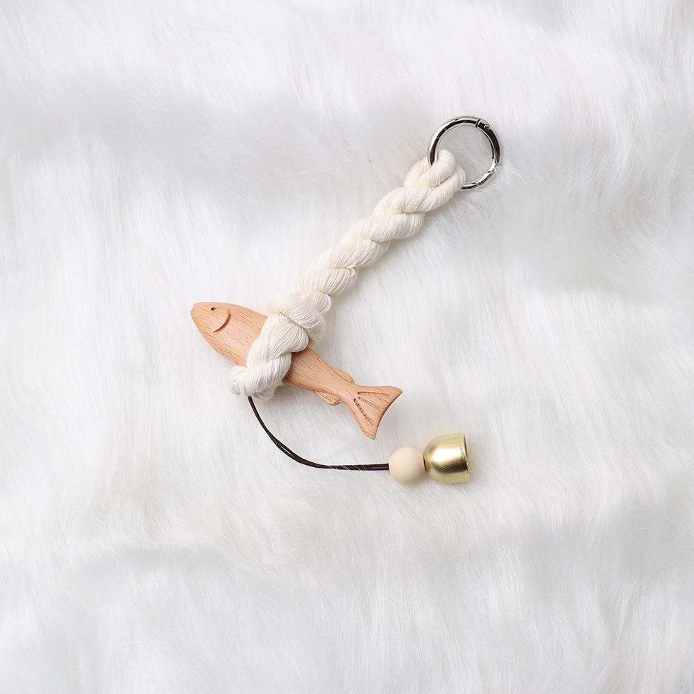 Hand Carved Fish Wall Hanging Decor with Bell Fish Door Chimes  Home Office