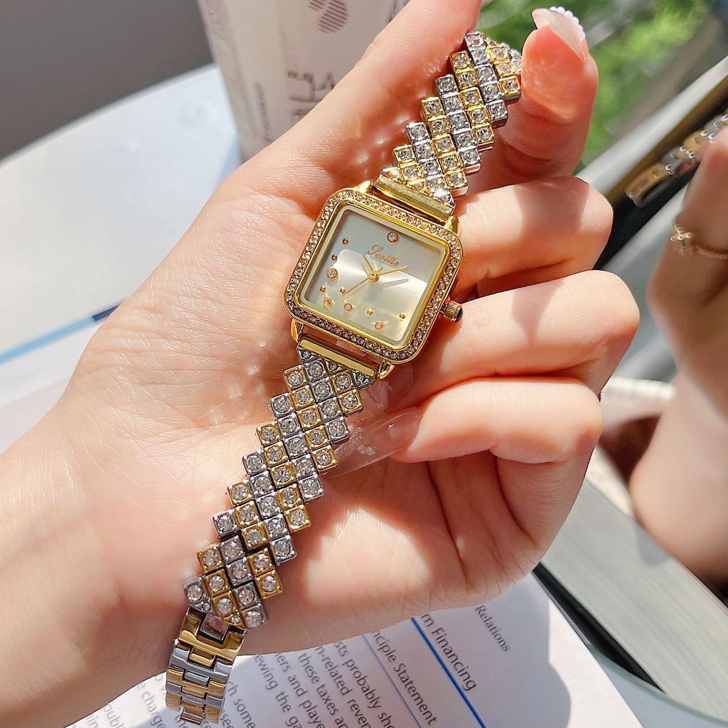 9181F Watch Bracelet Watch Ladies Full Diamond Waterproof Ladies Watch Square