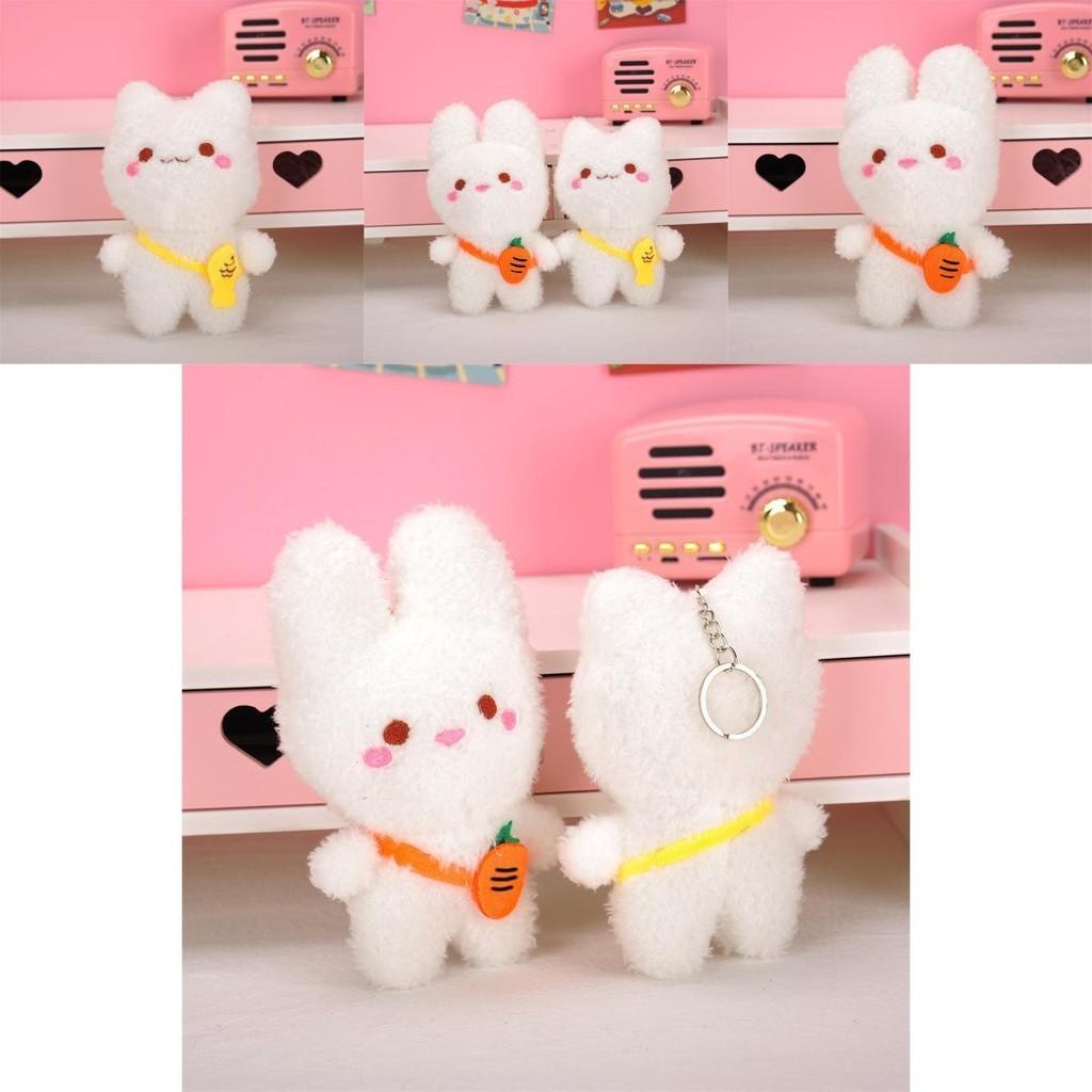 Adorable Plush Bunny And Kitty Stuffed Toys Soft Short Plush Kids Gifts