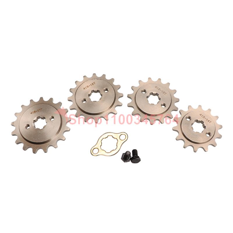 Motorcycle Front Engine 415 Sprocket 14T 15T 16T 17T- 17mm Transmission Gear for Motocross ATV Quad