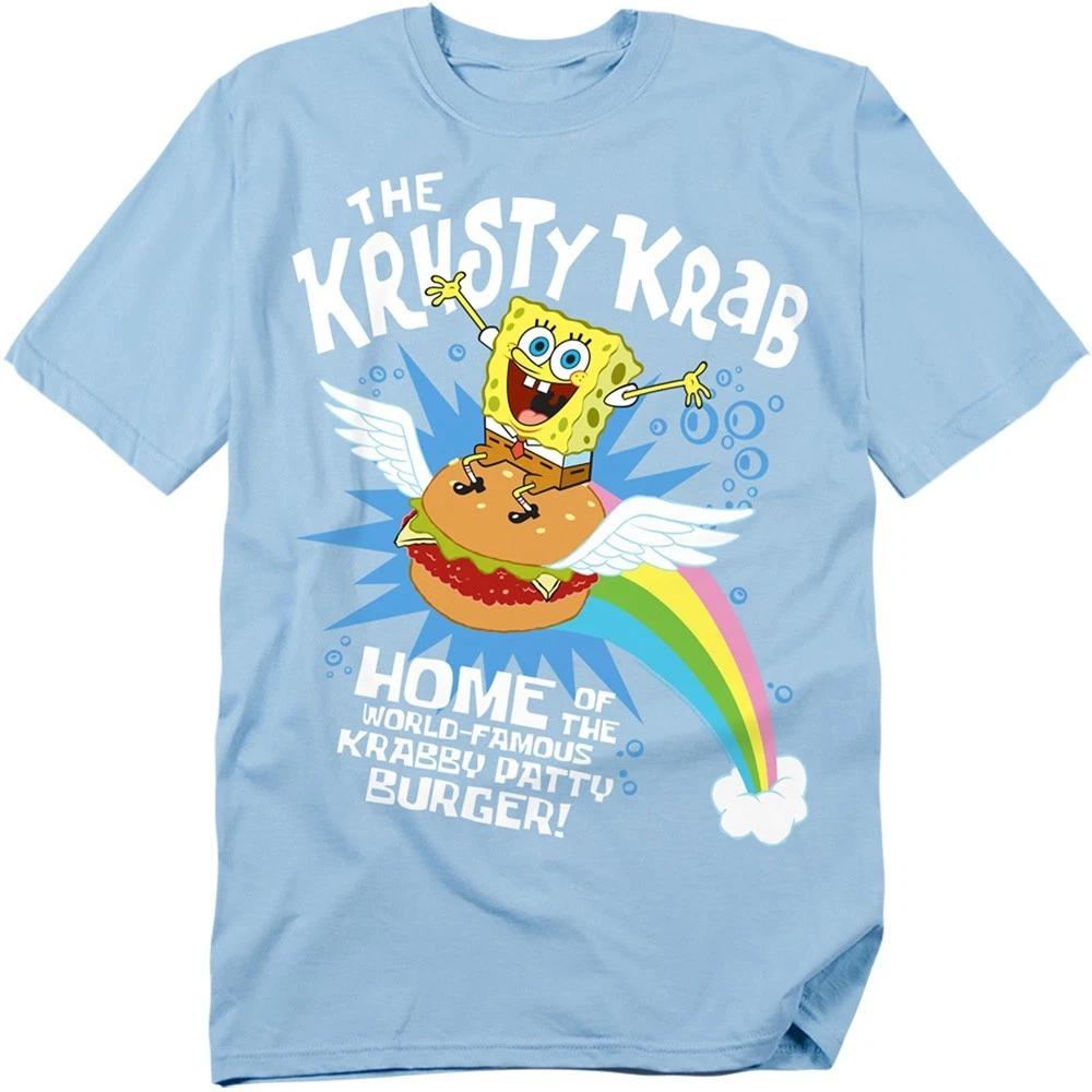 SPONGEBOB SQUAREPANTS BURGER RIDER Licensed Adult Graphic Tee Shirt SM-3XL S