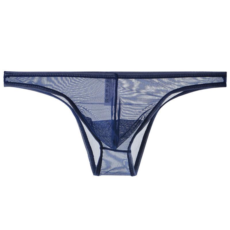 Ultra Thin Sheer Briefs Men Sexy Underwear Cooling Knickers Low Rise Bulge Pouch Underpants Soft Mesh Panties Male Lingerie