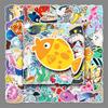 100 Ocean Animal Cartoon Stickers for Laptops, Scooters, Cars, Motorcycles, and Guitars