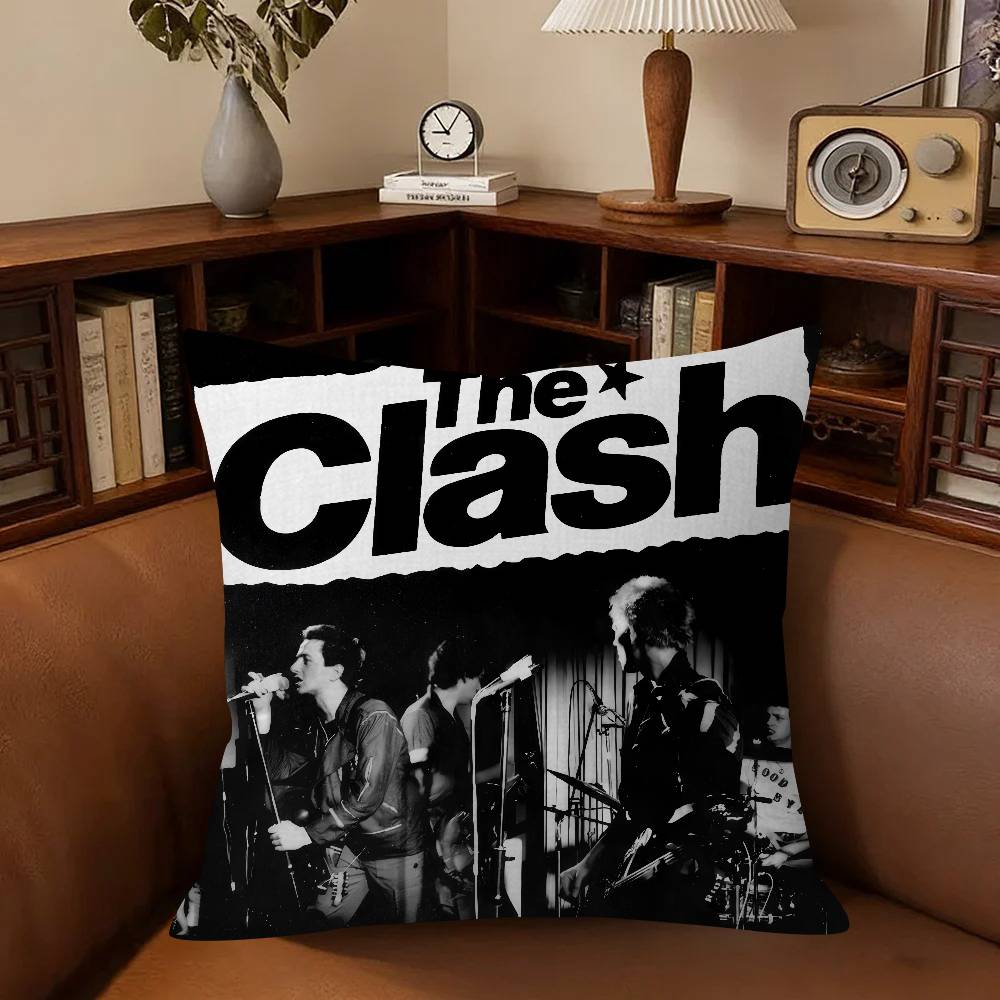 Rock Band The Album Clash Cushion Cushion Cover Pillowcase Upholstery Sofa Throw Pillow Home Decor Pillowcas
