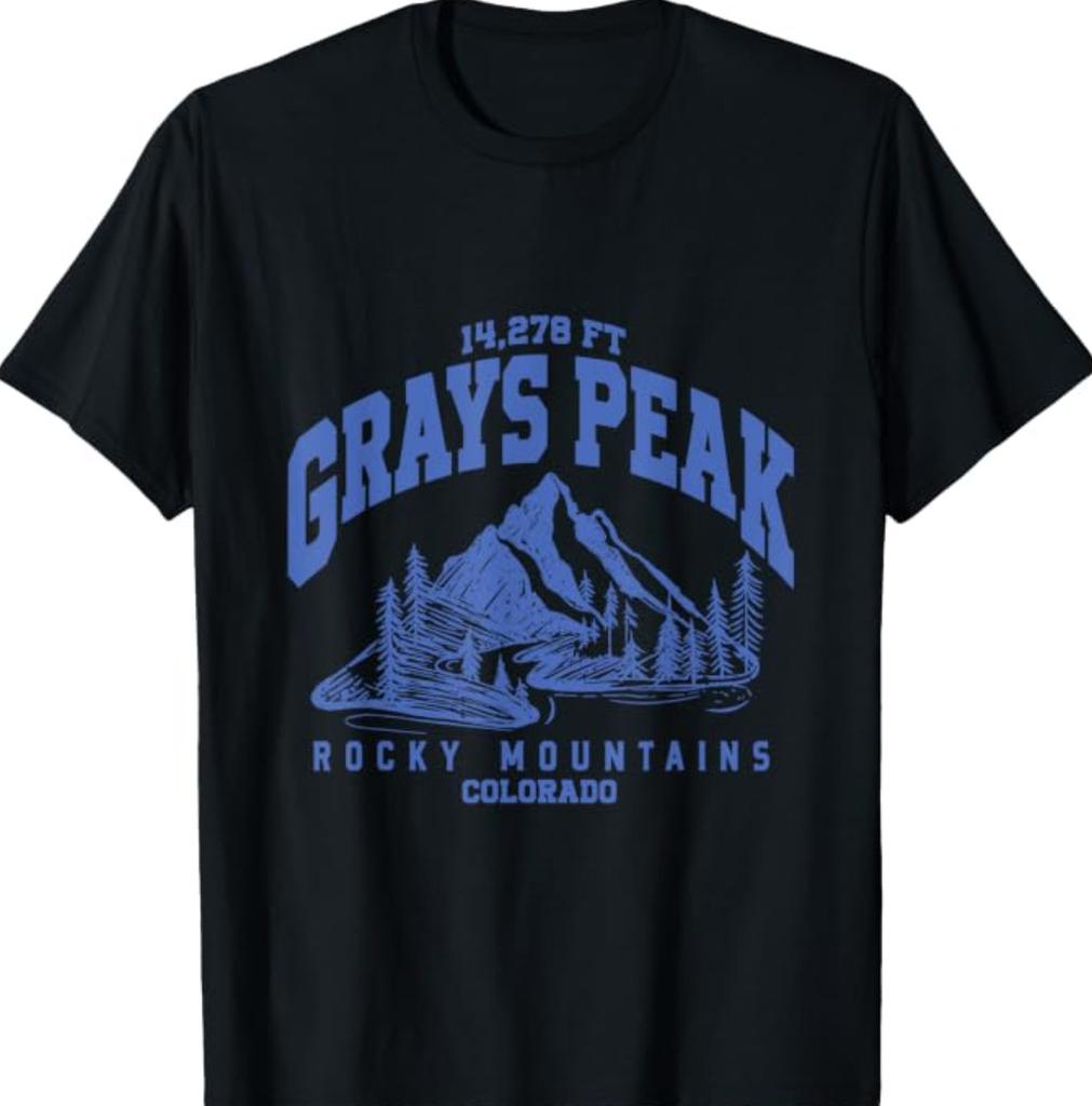 Vintage Rocky Mountains Hiking Grays Peak Colorado Varsity T-Shirt