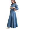 2024 Autumn Women's Fashion: Solid Color Long Sleeve Shirt & Midi Skirt Set