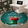 1pc Christmas Elf Boot Chair Mat - Anime Cartoon Design, Non-Slip Carpet for Office Chair, Festive Gift, Seasonal Decor, Living Room, Bedroom, Game Ro