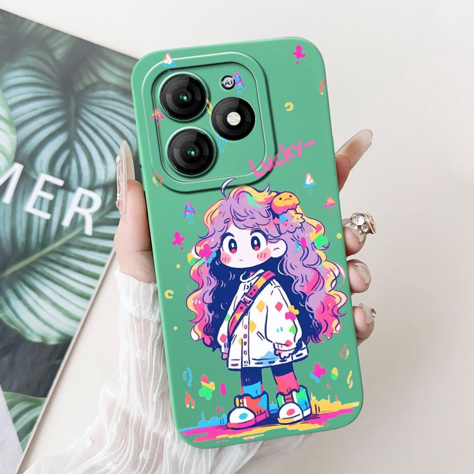 For Itel A70 Case A665L Cute Panda Cartoon Cover Soft Silicone Shockproof Phone Case Fopr Itel A70 A 70 ItelA70 Back Cover Shell
