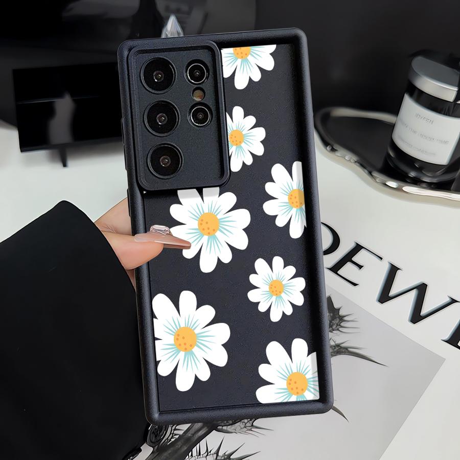 

Простой цветочный чехол для Samsung Galaxy S26 Ultra S21 S24 Plus S25 S23 FE S24Ultra S22 S20FE S25 Edge Galaxy S23 FE