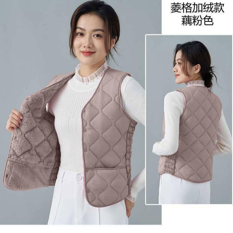 Autumn and winter new cotton vest inner wear women's light and slim short cold and warm inner tank vest