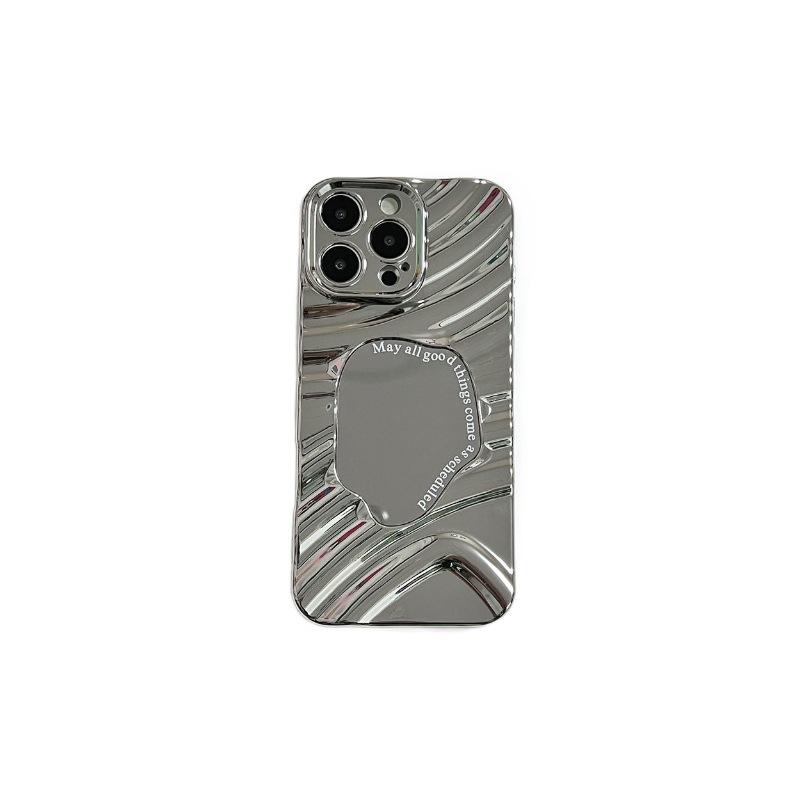 Applicable to Apple 11PRO wave mirror electroplating mobile phone case iPhone11/11 silver all-inclusive anti-drop protective case
