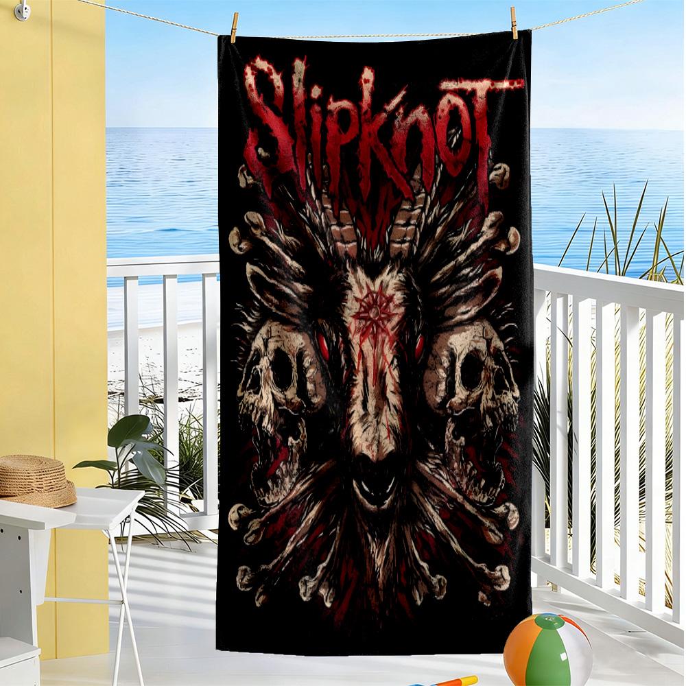 Slipknot gemütliches Strandtuch Langlebig perfekt für Reisen Strand Schwimmen Lebendiges Muster Geburtstags-/Weihnachtsgeschenk