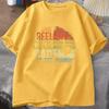Fishing Dad T‑shirt "Reel Cool Dad" Retro Sunset Fisherman Design Casual Short Sleeve Mens Tee Fathers Day Gift Fishing Tee Top