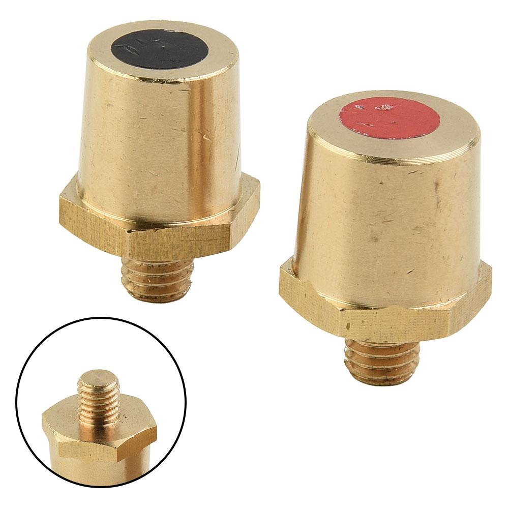 2Pcs Car Battery Terminal Connector Clamp M8 Brass Stud Wire Binding Post Thread Screw Power Supply Connector Terminal