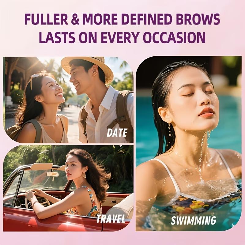 QICIY 24H Eyebrow Tattoo Waterproof Long Lasting Peel Off Eyebrow Gel Tint Semi Permanent Brow Sculpt Makeup Cosmetics for Women