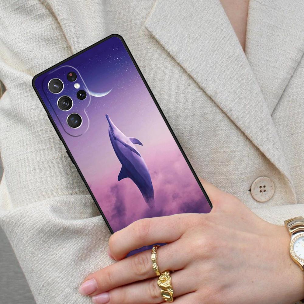 Meeresbewohner Süßer Delfin WEICHE Handyhülle für Samsung Galaxy S26 Ultra S25 S24 S23 S22 S21 S20 Note10 Hülle