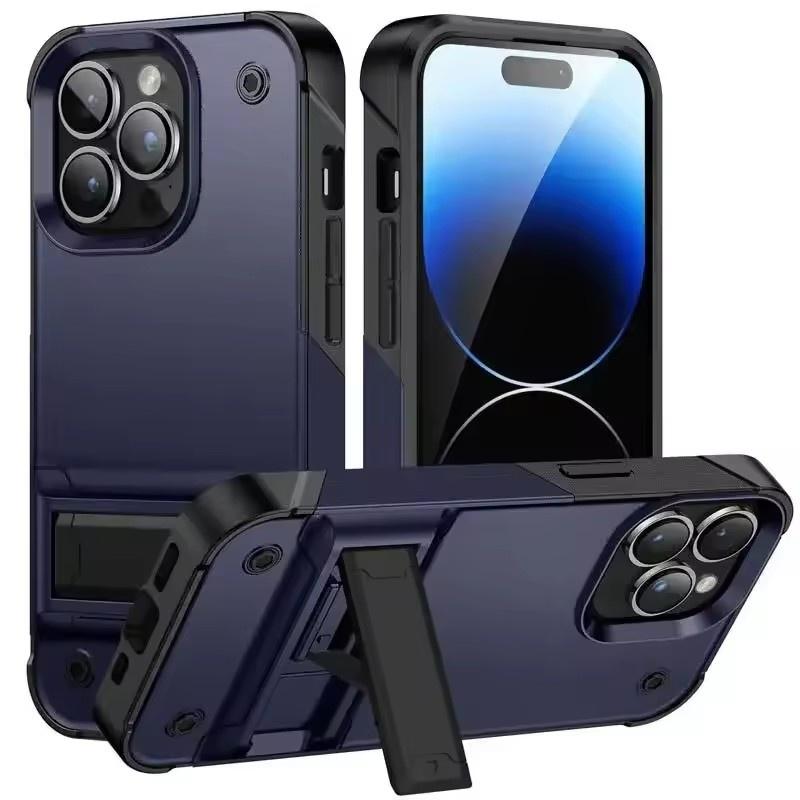 Tough Rugged Shockproof Phone Case With Invisible Stand For iPhone17 16 15 14 13 12 11 Pro XS Max X XR 7 8 Plus SE 2020 2022 Cover