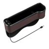 New Car Crevice Storage Box with 2 USB Charger Colorful LED Seat Gap Slit Pocket Seat Organizer Card Phone Bottle Cups Holder