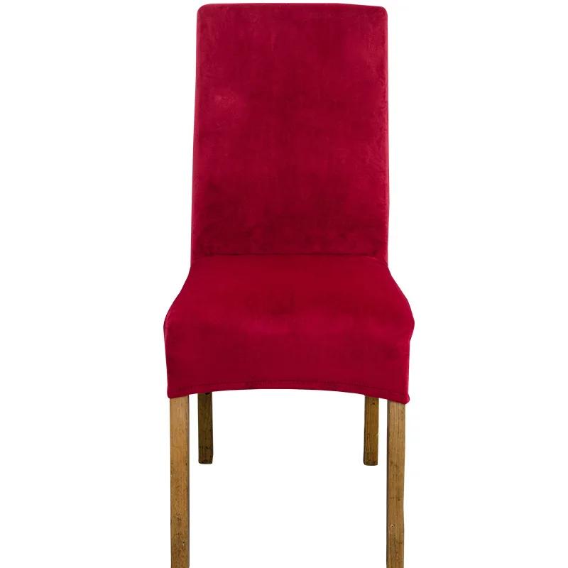 XL Size Chair Cover Big Size Velvet Fox Fabric Long Back Europe Style Seat Chair Covers for Restaurant Hotel Party Banquet