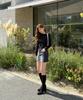 Coreofalchemy Suede Slim Long Boots Black