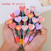 5/10/15Pcs Offices/Campuses/Birthdays/Valentine'S Day Gifts Casual Style Novel Heart-Shaped Retractable Ballpoint Pen Set