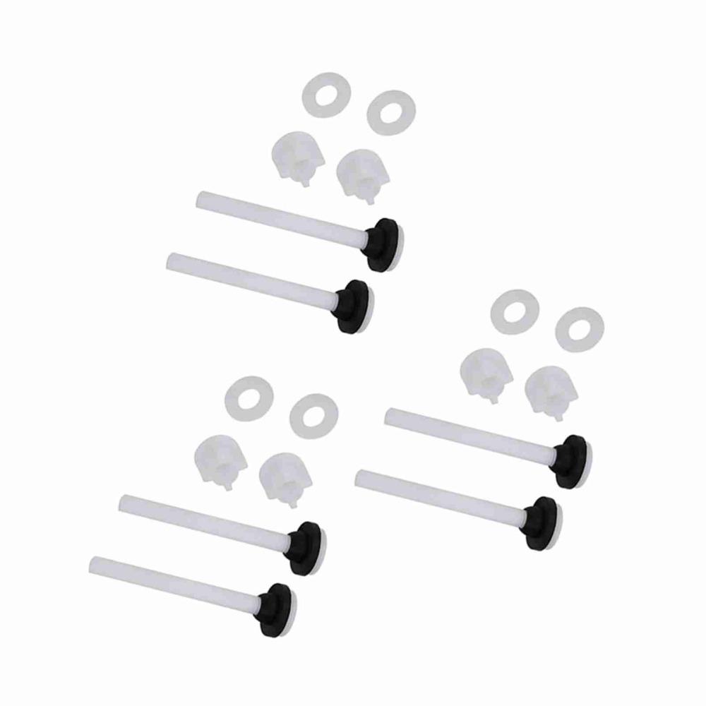 3 Pair White Toilet Tank Bolts POM Plastic Rubber Material Toilet Tank to Bowl Screws  Toilet Repair