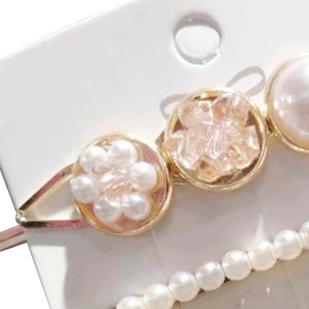 Perlenclip Zart Exquisit Legierung Modisch Mädchen Haarspangen für Haaraccessoires Weiß