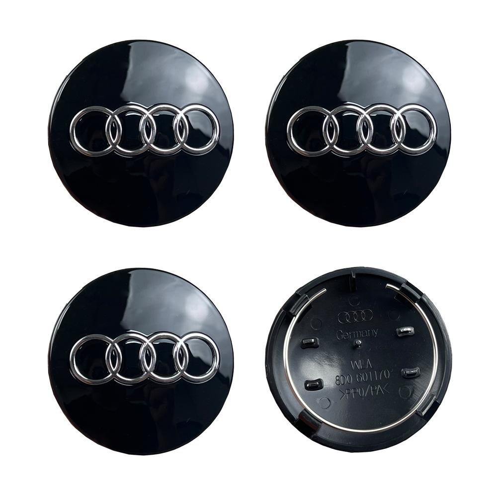 4pcs For Audi A3 A4 A5 A6 A7 A8 S4 S6 A1 A2 Q5 Suitable 60mm 61mm 68mm 69mm Automotive Wheel Hub Center Cover Replacement Badge