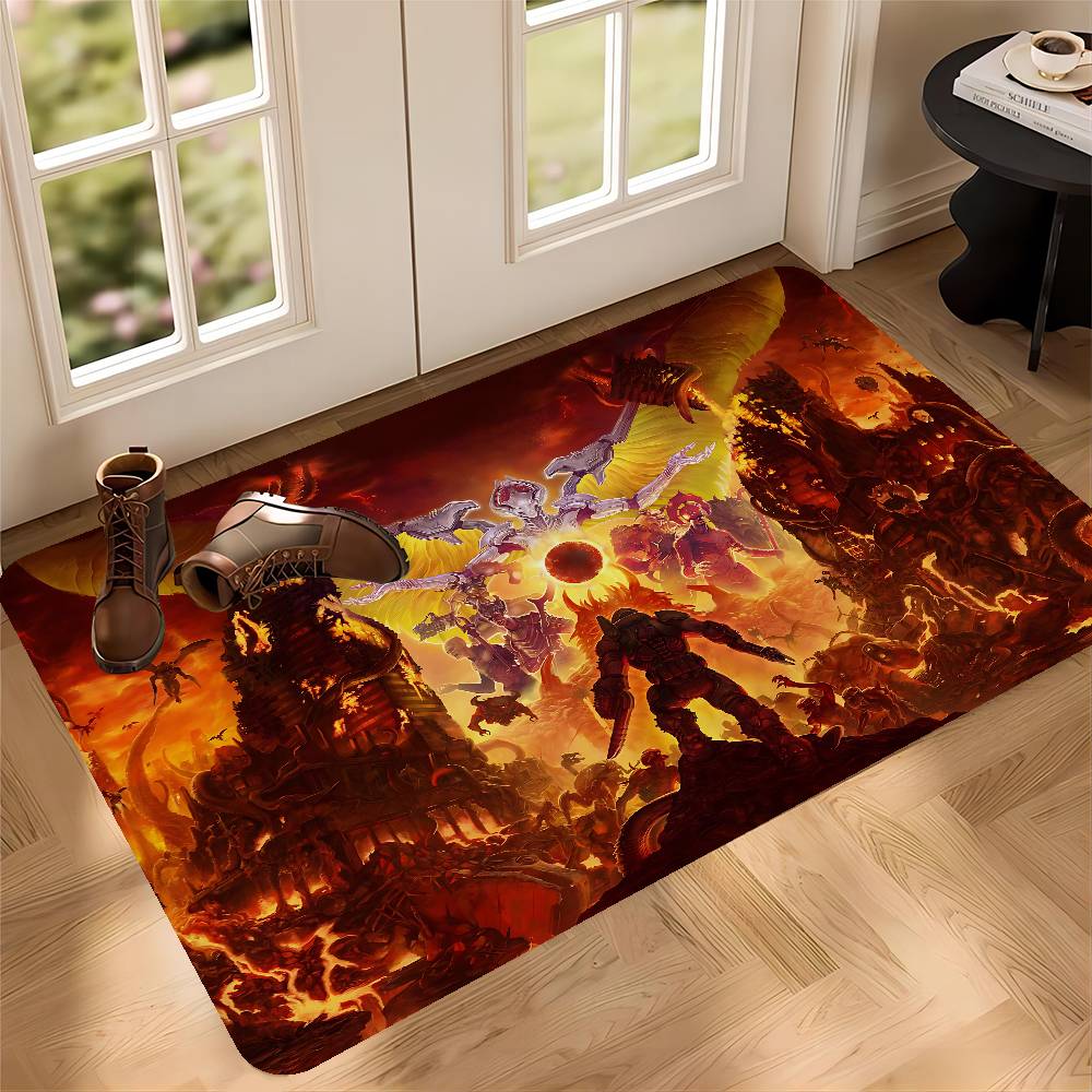 Game D-DoomS E-Eternal Floor Mat INS Style Soft Bedroom Floor House Laundry Room Mat Anti-skid Household Carpets