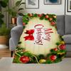 "Merry Christmas! Festive Greeting Card"Blanket Flannel Throw Blanket for Sofa, Bed, Travel, Camping, Office, Couch, Chair, And Bed Gift for