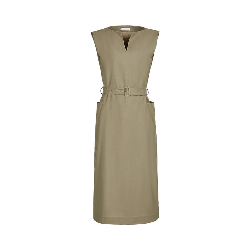 Less 2025 Autumn H-line Sleeveless Dress