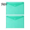 Clear File Organizer 2PCS A4 Size Document Folders with Snap Closure, Waterproof Thickened PVC Storage Pouch Organizer, Lightweight Bag for Office And