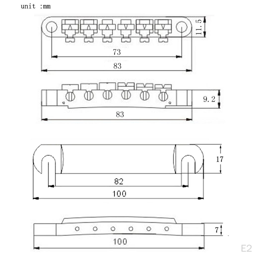Alloy Roller Saddle Bridge Taiiece for Electric Guitar Parts