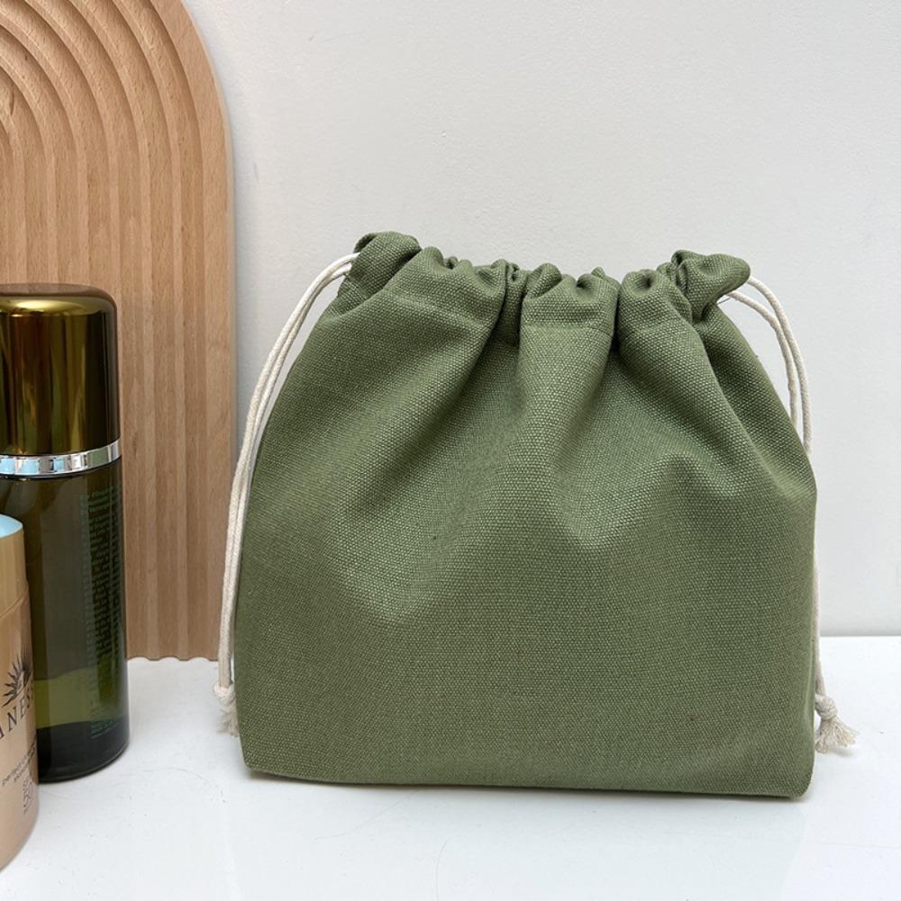 Cotton Storage Bag Candy Colour Sundries Organize Bags New Canvas Bag