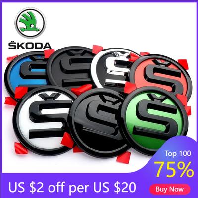 Samolepka na auto 2025 Nové ABS 80/90/100mm Znak na přední kapotu auta Znak na kapotu Samolepka na kufr Pro Skoda Yeti Octavia 2 3 a5 Fabia Kodiaq