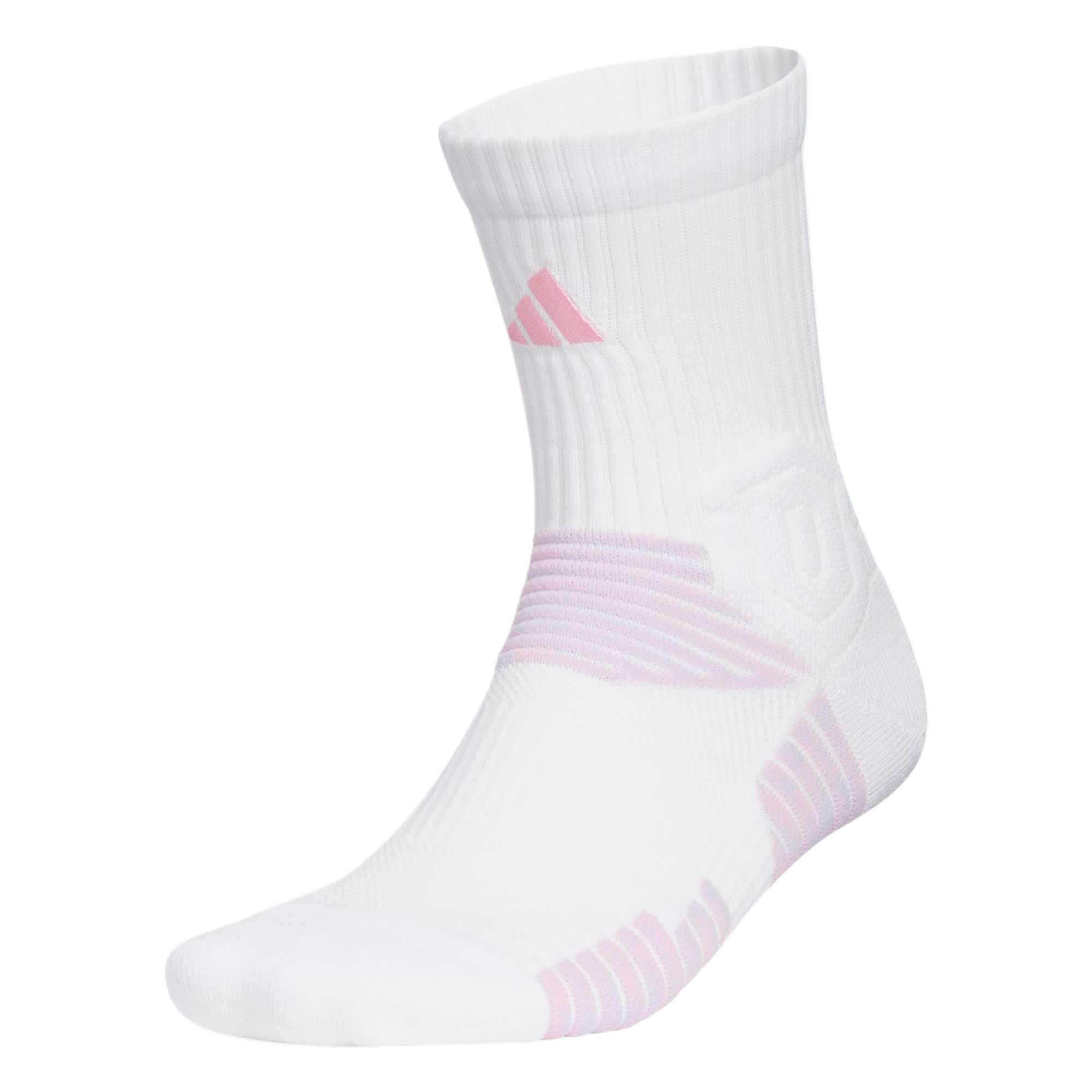 Adidas BASKETBALL CREW SELECT SOCKS Crew Socks Unisex 1 Pack White Pink KC3744 L